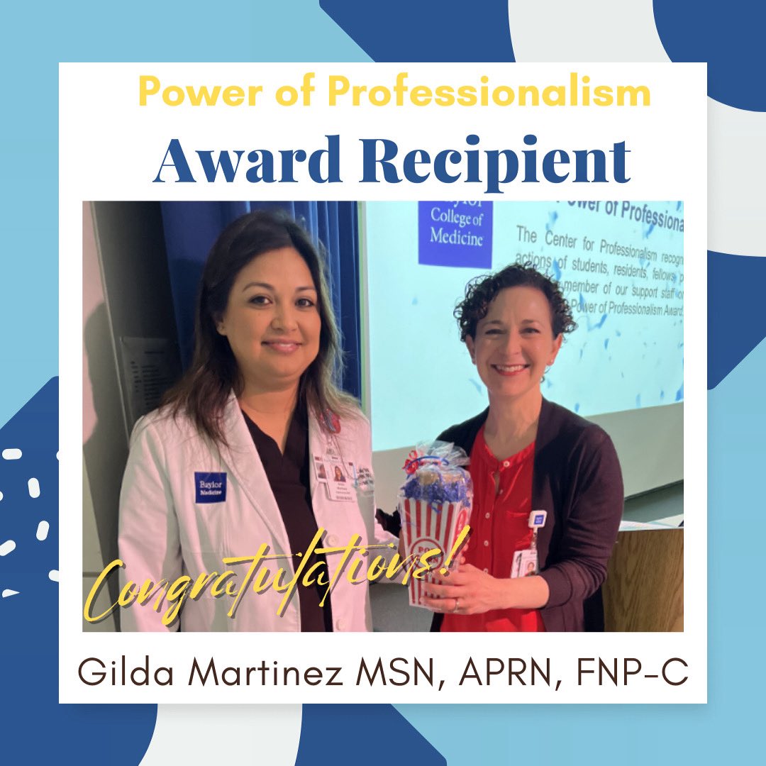 BCM Surgery Advanced Practice Providers (@bcmsurgapp) on Twitter photo Congratulations to NP Gilda Martinez on receiving this POP award! <a href="/bcmhouston/">BCMHouston</a> <a href="/BCM_Surgery/">BCM_Surgery</a> <a href="/MarcMoonMD/">Marc Moon</a> Congratulations to NP Gilda Martinez on receiving this POP award! <a href="/bcmhouston/">BCMHouston</a> <a href="/BCM_Surgery/">BCM_Surgery</a> <a href="/MarcMoonMD/">Marc Moon</a>