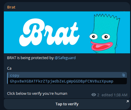 Starting in 30 minutes.
The first 100 Members of our exclusive Telegram will be able to participate in our Giveaway which will take action right here!

Telegram : t.me/Portal_BRAT