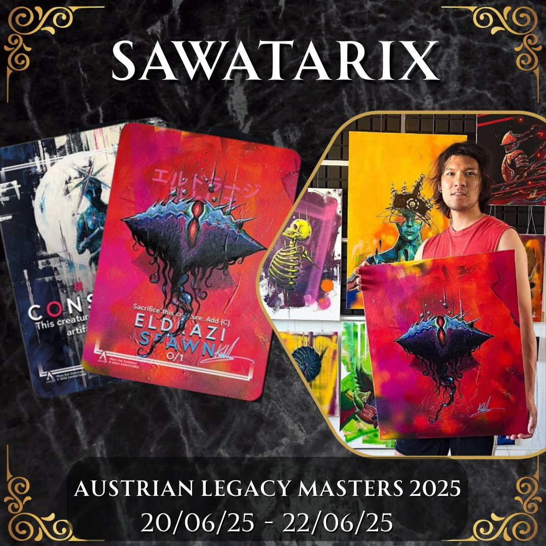 Austrian Legacy League (@austrian_legacy) on Twitter photo ๐จ๐ฅ ARTIST ANNOUNCEMENT! ๐ฅ๐จ
We're thrilled to welcome Kai Sawatari (aka <a href="/Sawatarix/">KAI โณ SAWATARI</a>) to Austrian Legacy Masters 2025!
๐๏ธ Tokens & playmats
๐ฌ Good vibes all weekend
๐ Maybe a surprise piece for the winner...? ๐
Come for the Game, stay for the Gathering!
#MTG #ALM2025 ๐จ๐ฅ ARTIST ANNOUNCEMENT! ๐ฅ๐จ
We're thrilled to welcome Kai Sawatari (aka <a href="/Sawatarix/">KAI โณ SAWATARI</a>) to Austrian Legacy Masters 2025!
๐๏ธ Tokens & playmats
๐ฌ Good vibes all weekend
๐ Maybe a surprise piece for the winner...? ๐
Come for the Game, stay for the Gathering!
#MTG #ALM2025