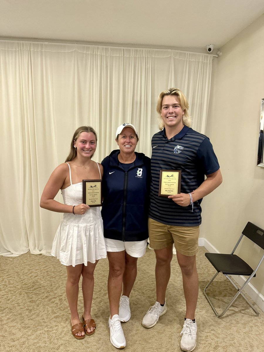 St. John’s County Sports Club 
student athletes of the year for Beachside High School
Riley Hofrichter and Haylee Hite