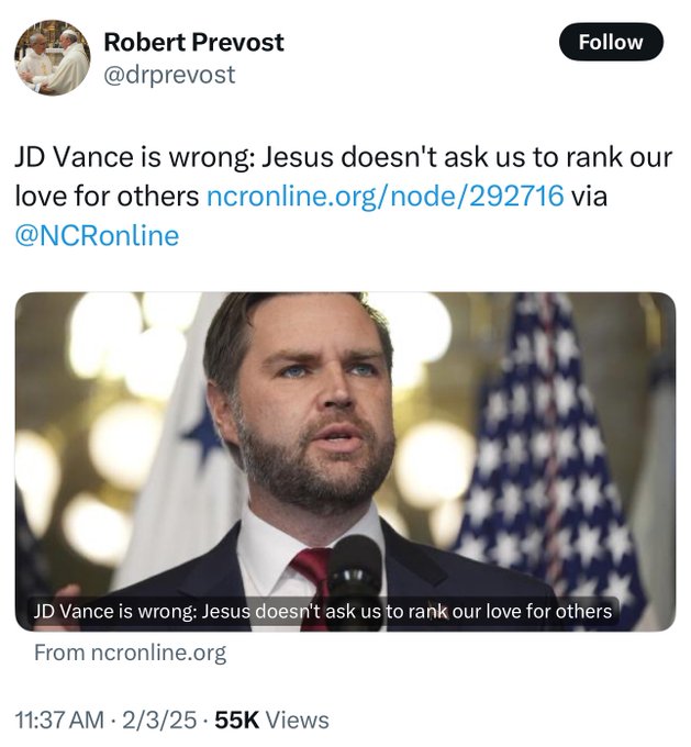 Uh oh. New Pope is anti-MAGA!