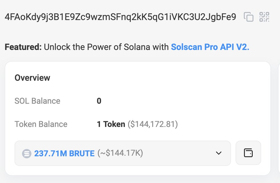 BrutalSol's tweet image. 23.77% of the $BRUTE supply has now been staked! This means a large amount of the supply is locked for atleast 24 hours and is only growing higher from here.

solscan.io/account/4FAoKd…

We hope this also addresses the questions about the large amount of supply in a single account.…