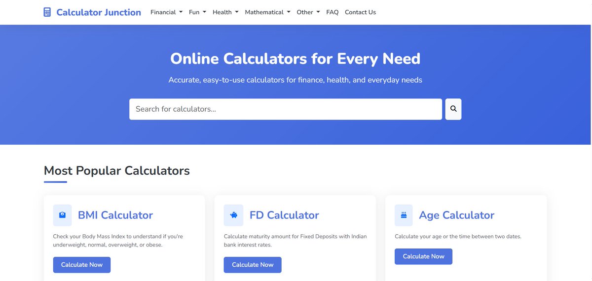 learn_with_san's tweet image. 🔢 Need quick calculations? 

Visit Calculator Junction! From EMIs to conversions, we make math easy and fun! 

Check it out: calculatorjunction.in 

#CalculatorJunction #MathMadeEasy