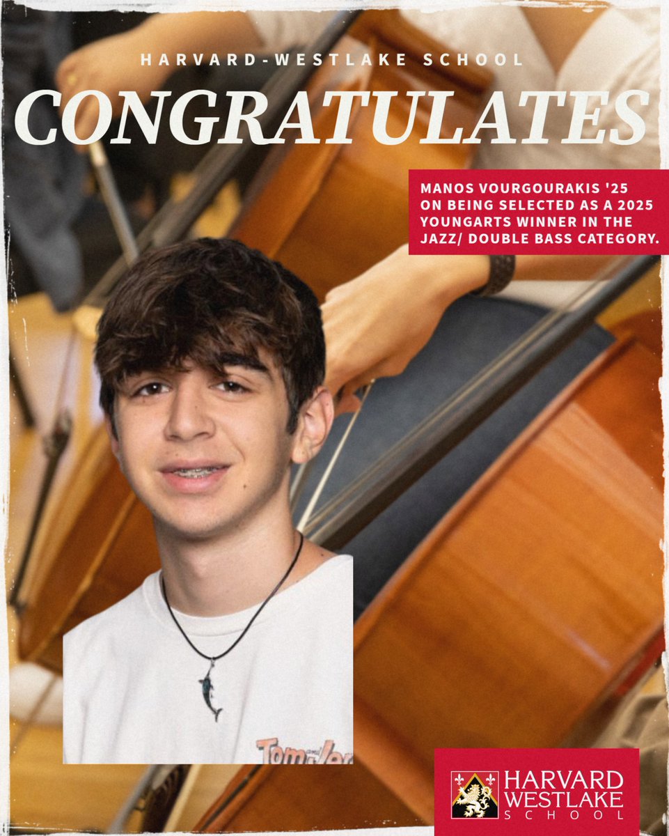 Congratulates
Manos Vourgourakis '25
On being selected as a 2025 YoungArts winner in the jazz/double bass category.

#HWDiscover #HWExcellence #HWCommunity