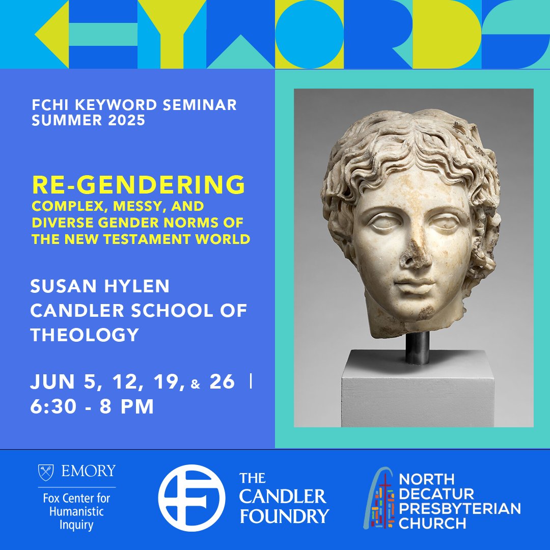 Fox Center for Humanistic Inquiry (@foxcenteremory) on Twitter photo Join us this summer for a Keyword Seminar from Susan Hylen (<a href="/CandlerTheology/">Candler School of Theology</a>), presented in partnership with <a href="/candlerfoundry/">The Candler Foundry</a>!
🎟️ via bit.ly/fchi-candler (Use code FCHI-2025 to waive the registration fee) Join us this summer for a Keyword Seminar from Susan Hylen (<a href="/CandlerTheology/">Candler School of Theology</a>), presented in partnership with <a href="/candlerfoundry/">The Candler Foundry</a>!
🎟️ via bit.ly/fchi-candler (Use code FCHI-2025 to waive the registration fee)