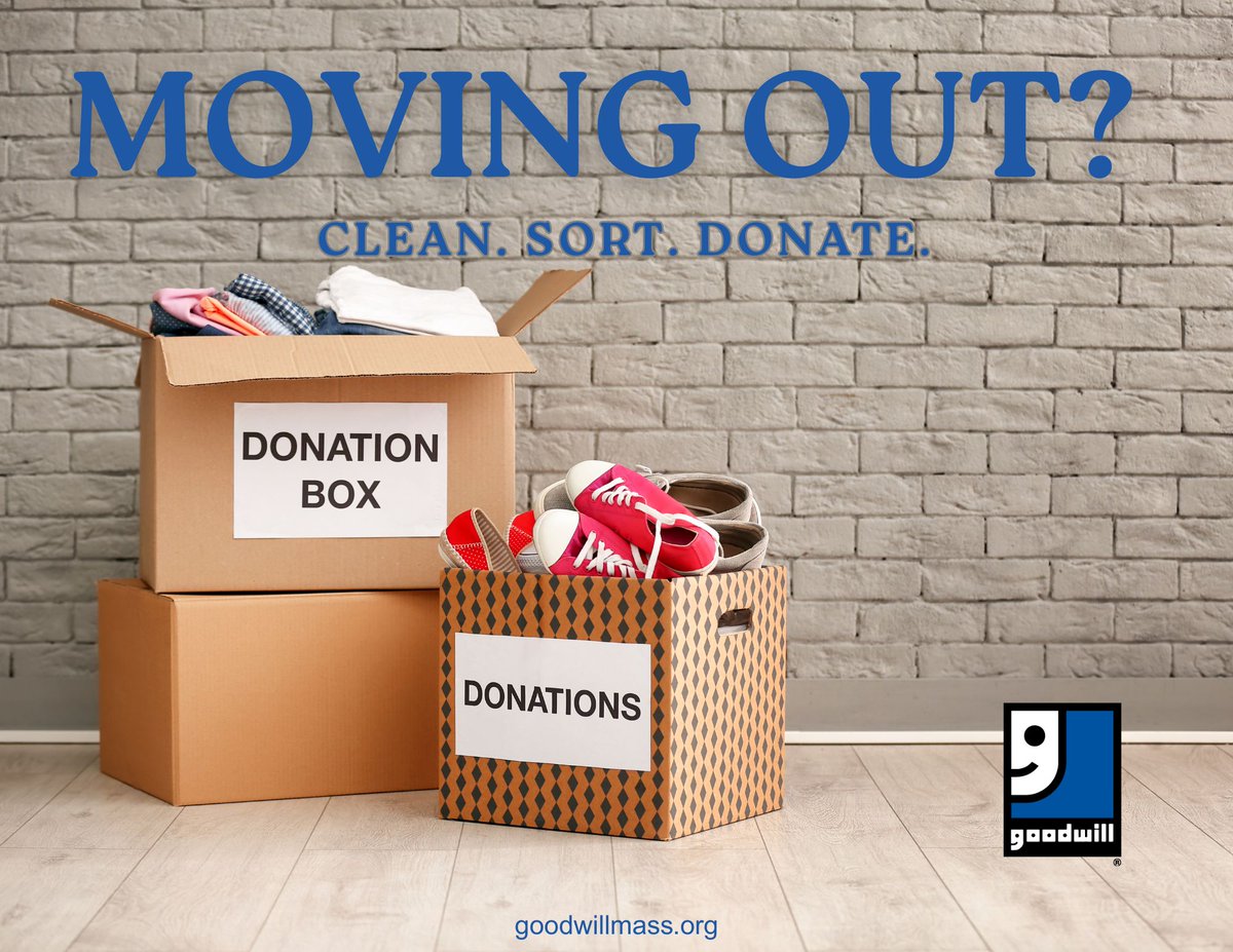 goodwill_mass's tweet image. MOVING OUT? 📦

Don’t take the clutter with you—drop your gently used stuff at Goodwill.

Clean. Sort. Donate. 💙

#Goodwill #DeclutterForGood #MovingSeason #ThriftSmart