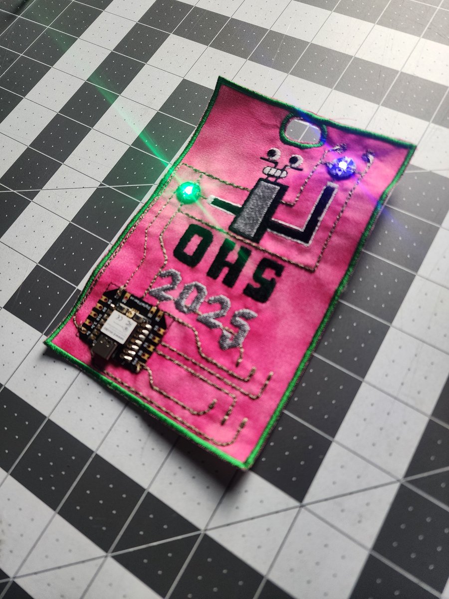 We are so, extremely excited to announce that this year at #OHS2025 we will have e-textile badges made by the incredible Rodney Trusty ! For years we have been dreaming of an e-textile badge...