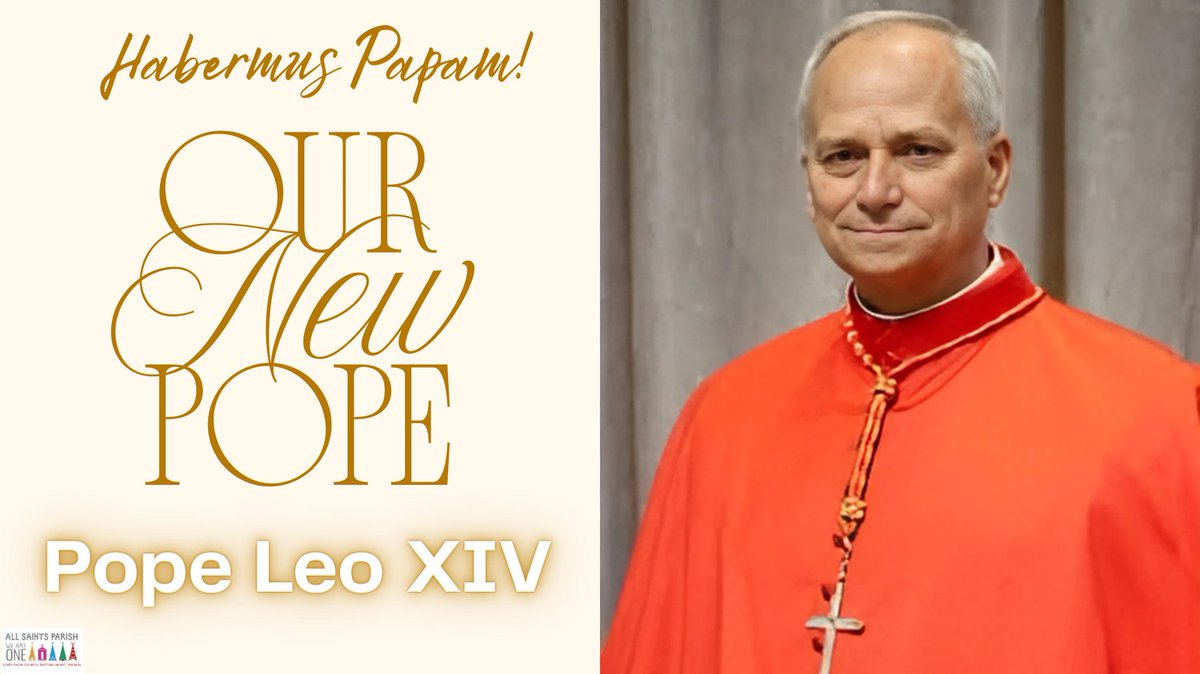AllParish's tweet photo. 📸 Habemus Papam!
We have a new pope!
Join us in praying for Pope Leo XIV as he begins his mission to lead the Church with wisdom, humility, and love. May the Holy Spirit guide him as the successor of St. Peter. 🙏✝️
#HabemusPapam #NewPope #CatholicChurch #PrayForThePope https://t.co/x5TbPZLkip
