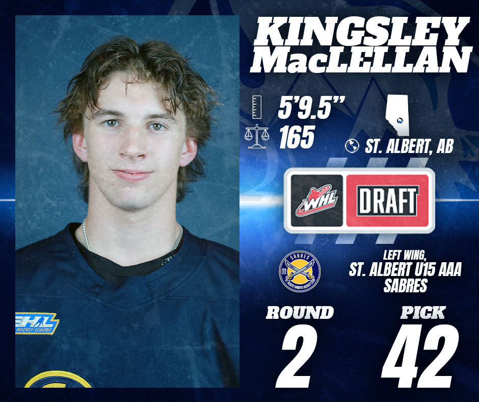 We've crowned St. Albert Sabres forward Kingsley MacLellan with our 42nd overall pick in the #WHLDraft...congratulations Kingsley!

#PowerOfThePack