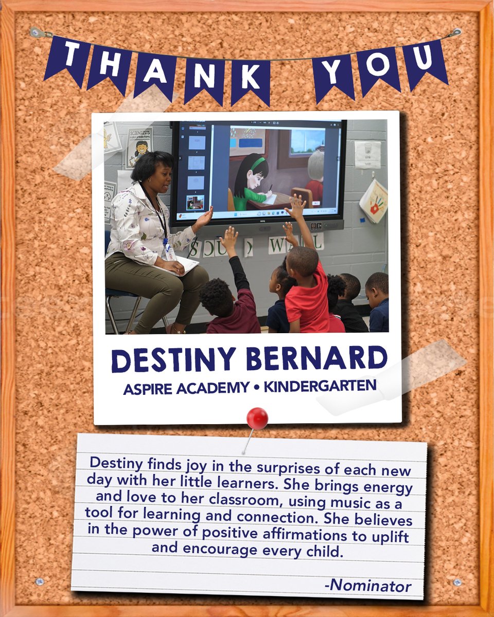 MCPSA (@mocharterschool) on Twitter photo Celebrating Destiny Bernard at <a href="/Confluence_Acad/">Confluence Academies</a> (Aspire) this #TeacherAppreciationWeek!🍎
Ms. Bernard brings energy, love, and music to her classroom — uplifting and inspiring her little learners every day. You're appreciated, Ms. Bernard!
#MOChartersWork Celebrating Destiny Bernard at <a href="/Confluence_Acad/">Confluence Academies</a> (Aspire) this #TeacherAppreciationWeek!🍎
Ms. Bernard brings energy, love, and music to her classroom — uplifting and inspiring her little learners every day. You're appreciated, Ms. Bernard!
#MOChartersWork