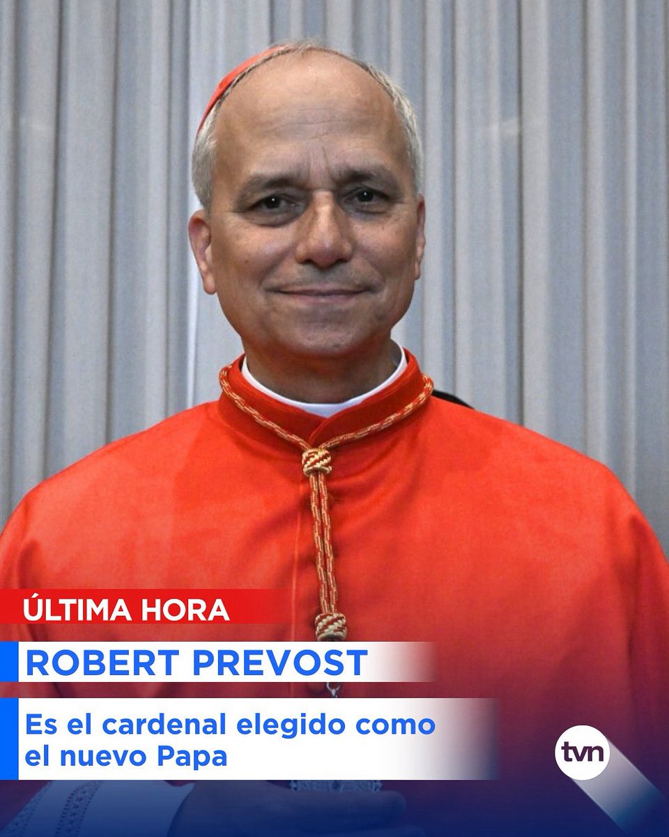 tvnpanama's tweet image. El cardenal estadounidense Robert Prevost es elegido como el nuevo Papa.