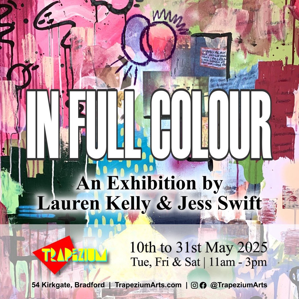 ‘In Full Colour’ is officially set up and ready for you all to see! We have all been hard at work for two days setting up our paintings, sculptures, photos, prints and video work at Trapezium, ready for the opening THIS SATURDAY the 10th of May 12-3pm ✨