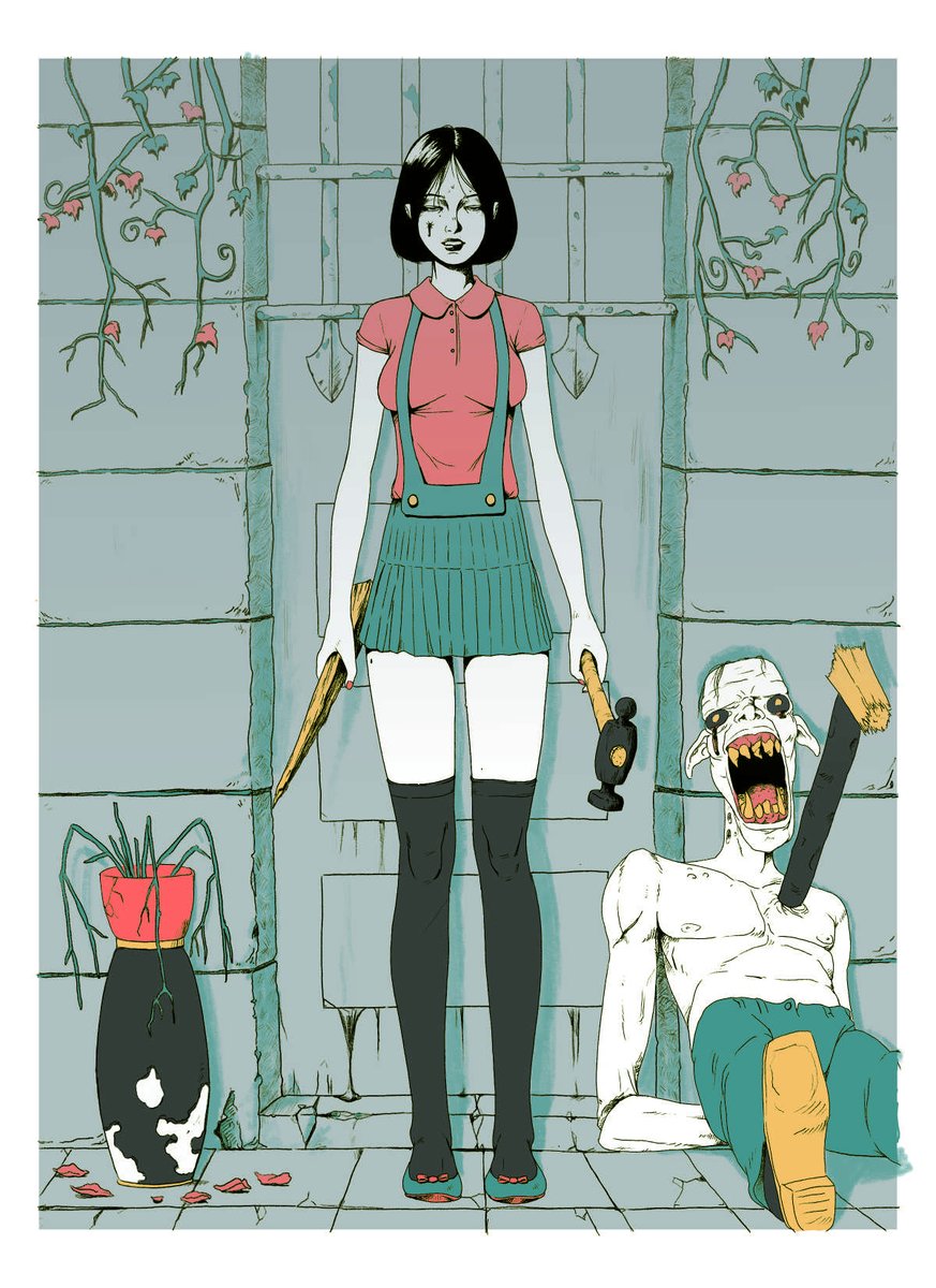 Woke up feeling this piece is complete, so here ya go.

This was one of many drawings I did upon buying a proper tablet. 

I have a lot of creative projects on my plate atm, plus the need to add new stuff here and on Bluesky, but we'll see...