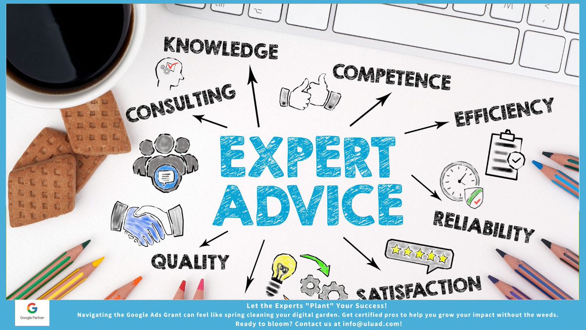 UluadM's tweet image. Let the Experts "Plant" Your Success!
Navigating the Google Ads Grant can feel like spring cleaning your digital garden. Get certified pros to help you grow your impact without the weeds.
Ready to bloom? Contact us at info@uluad.com!
#CertifiedProfessionals
#digitalmarketing