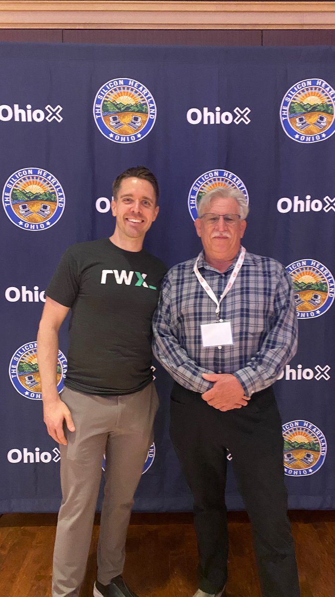 braintreebdc's tweet photo. Braintree’s Bob Leach was able to reconnect with Dan Manges at the 4th Annual Ohio Tech Summit powered by @OhioXOrg. The Mansfield tech community remembers Dan as cofounder of Fractal, a Braintree tenant company; and as a two time SunDown RunDown presenter. @rwx_research https://t.co/Ewn3GsGVvC