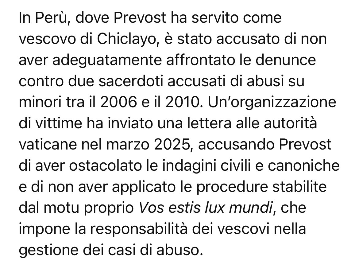 Iperborea_'s tweet photo. marzo 2025 un'organizzazione di vittime ha inviato una lettera al vaticano accusando prevost di aver coperto degli abusi, maggio 2025 lo hanno eletto papa https://t.co/f7QXimbp9C