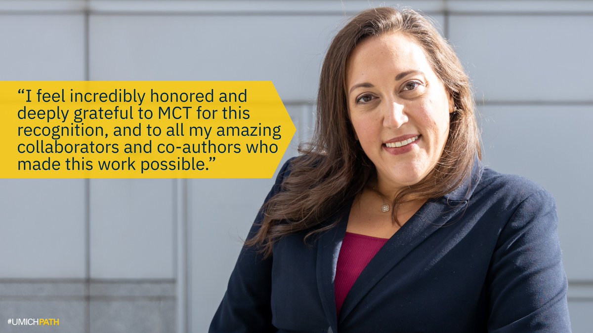 Michigan Pathology (@umichpath) on Twitter photo Congratulations to Dr. Analisa DiFeo (<a href="/DiFeoLab/">Analisa DiFeo</a>) on receiving the 2025 Molecular and Cancer Therapeutics Outstanding Journal Article Award! Her award-winning research explores novel therapeutics for high-grade serous carcinoma (HGSC), often linked to BRCA1/2 mutations. #UMichPath Congratulations to Dr. Analisa DiFeo (<a href="/DiFeoLab/">Analisa DiFeo</a>) on receiving the 2025 Molecular and Cancer Therapeutics Outstanding Journal Article Award! Her award-winning research explores novel therapeutics for high-grade serous carcinoma (HGSC), often linked to BRCA1/2 mutations. #UMichPath