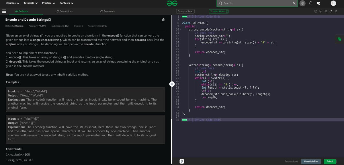 Aswin_004's tweet photo. Day 92: #100DaysOfCode🚀

Today, I solved problems on Arrays and Hashing from NeetCode 150:

✅ Top K Frequent Elements: https://t.co/c1rPlbzeb2
✅ Encode and Decode Strings: https://t.co/AbtAH0vuaO https://t.co/Exfta56mFw