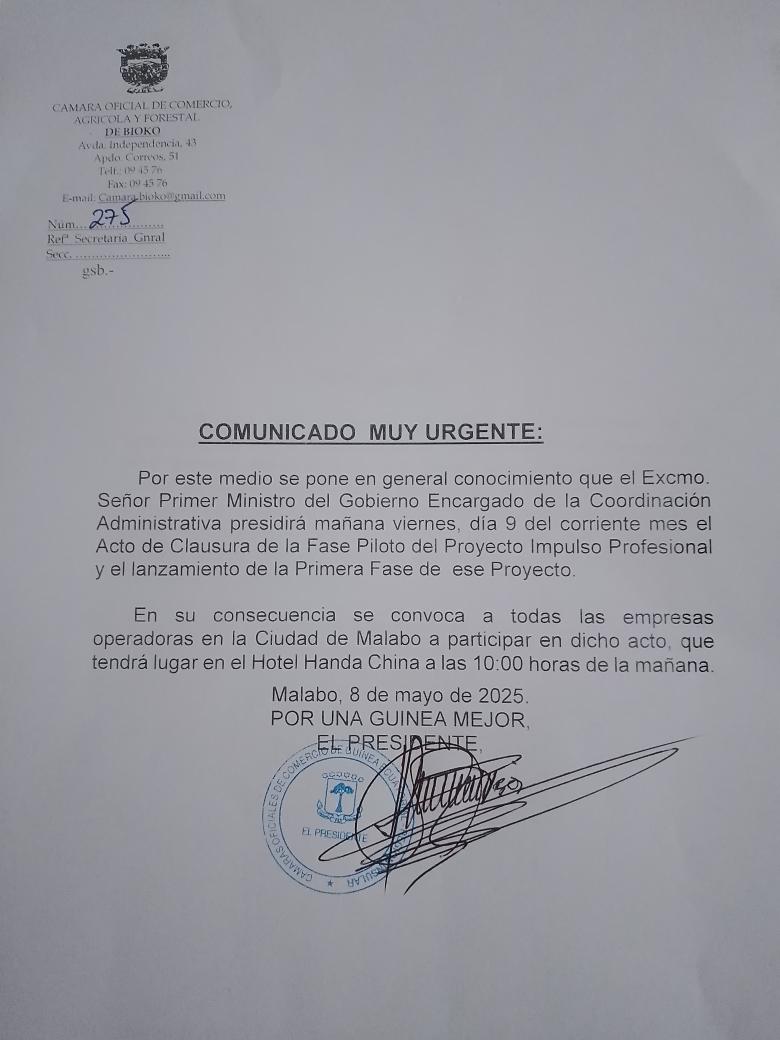 🇬🇶CÁMARA DE COMERCIO DE BIOKO G.E🇬🇶 (@camcom27) on Twitter photo 