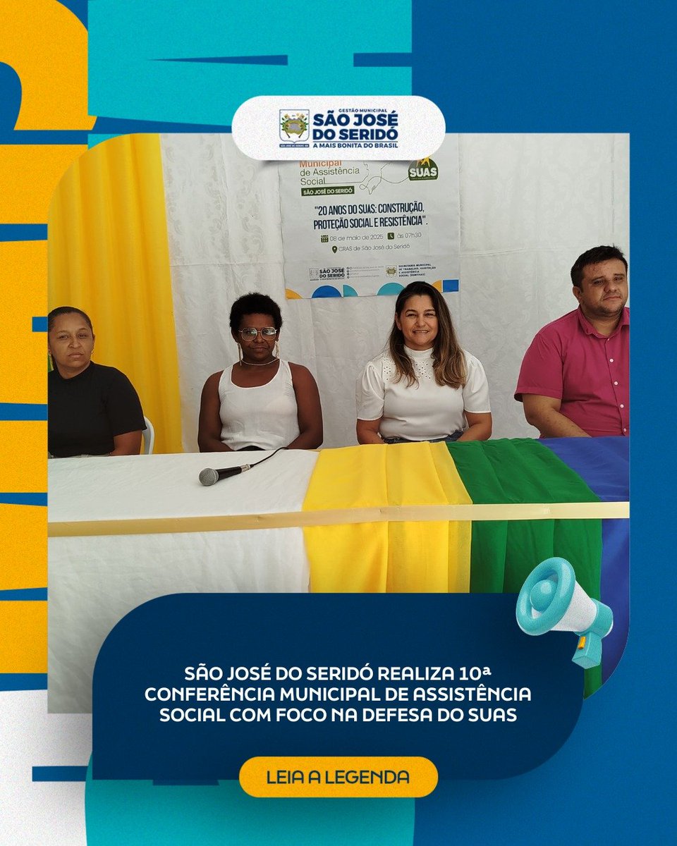 PrefSJS's tweet photo. São José do Seridó realiza 10ª Conferência Municipal de Assistência Social com foco na defesa do SUAS https://t.co/JDvpaK1Kaa
