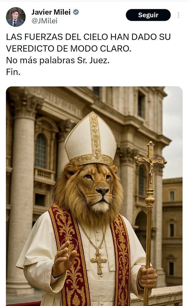 QueSea2027's tweet image. El presidente de Argentina es un boludo.
Fin.