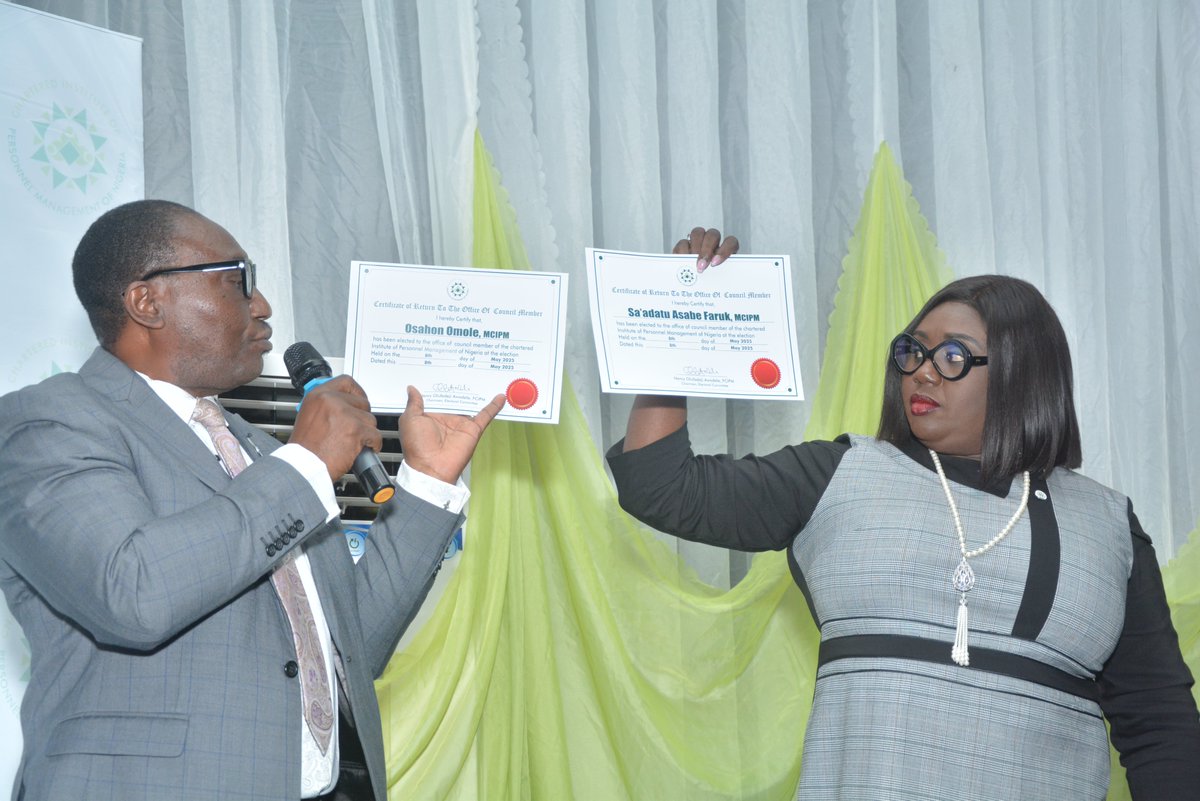 cipmnigeria's tweet photo. AGM HIGHLIGHTS ARE HERE!

The 56th AGM of CIPM was a bold showcase of leadership, accountability &amp; vision. 

As Nigeria’s sole HR regulator, we are setting the pace for excellence in people management! 

#CIPMAGM56 #OnlyOneCIPM #HRExcellence #LeadershipInAction https://t.co/jrYhMpQfES