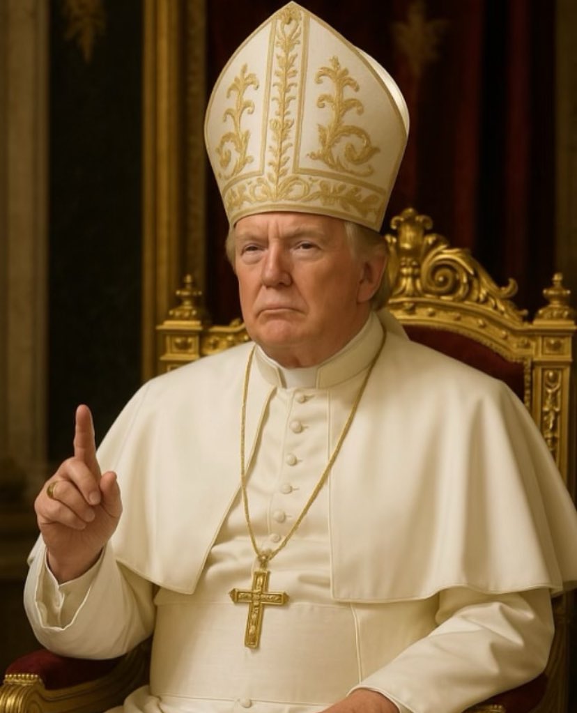JuanPolancoB's tweet photo. Al parecer Donald Trump sabía que el nuevo papa sería norteamericano o influyó con la imagen. Realizó un post muy controversial y muchos lo criticaron, pero quizás había un mensaje oculto detrás. No sé, son cosas mías. #HabemusPapam 🇻🇦✝️ https://t.co/ASCM7xVdXf