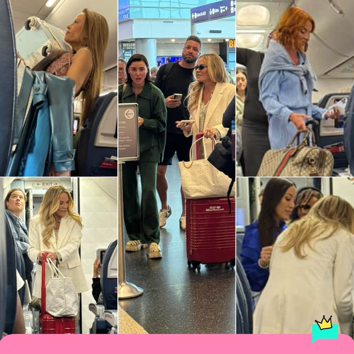 queensofbravo's tweet photo. 🚨 BOOTS ON THE GROUND 🚨 

The #RHOSLC are currently on their way to Greece for their cast trip! All the women are there, Angie is wering Greek pants, and Heather &amp; Whitney had a mini-feud about their seats 😭 https://t.co/ZoDs4kqRqJ