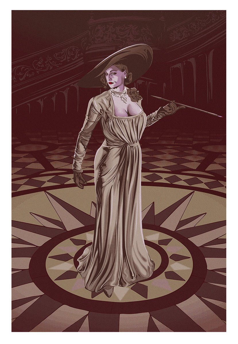 DesignPica's tweet image. Lady Dimitrescu in Resident Evil Village #dimitresci #LadyDimetrescu #ResidentEvil #ResidentEvil #walldecor