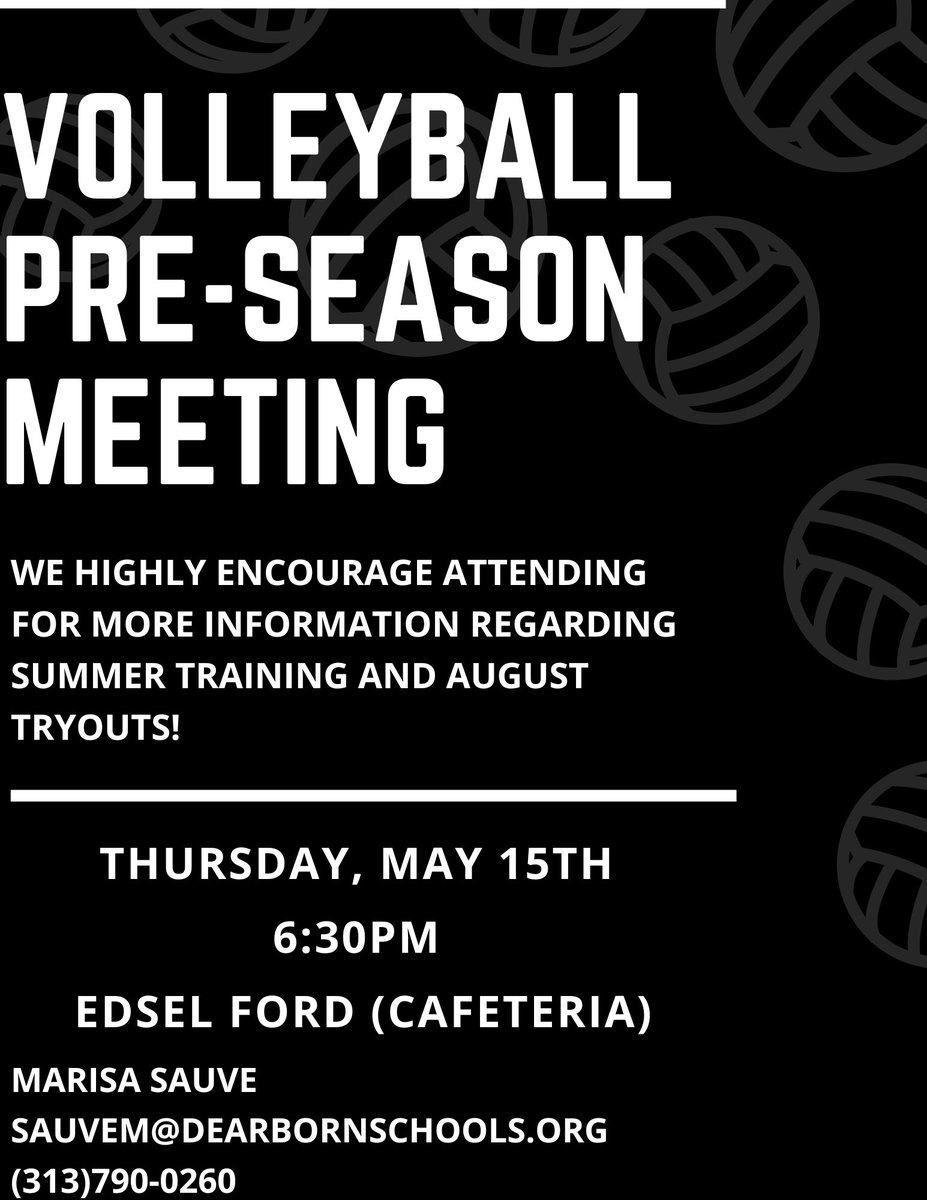 🚨Volleyball Pre-Season Meeting🚨
