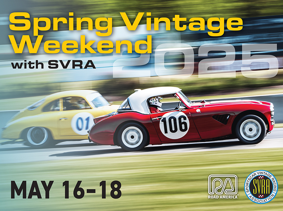 News: Spring Vintage Weekend with SVRA Returns to Road America May 16–18. Read More: bit.ly/4jKVjXv