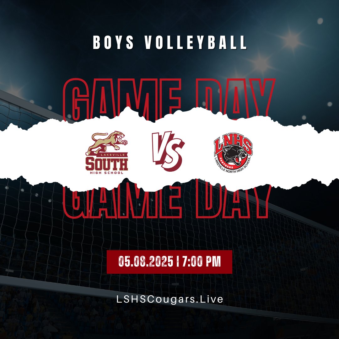 Lakeville South vs Lakeville North in boys volleyball tonight at 7PM! Watch it live: LSHSCougars.Live

#LakevilleSouthCougars #LakevilleNorthPanthers #MNHSS #BoysVolleyball