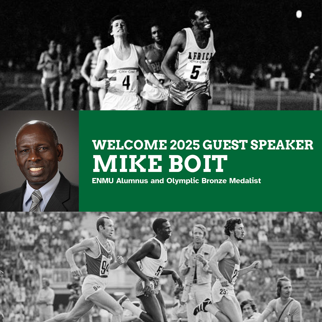 Big news, Greyhounds! 🎓 

Olympian and ENMU alum Mike Boit will be this year’s Spring Commencement speaker! 🏅
 
Read more about his incredible journey and what to expect this Saturday at 10 a.m. in our latest feature. ⬇️ 
shorturl.at/zjblB