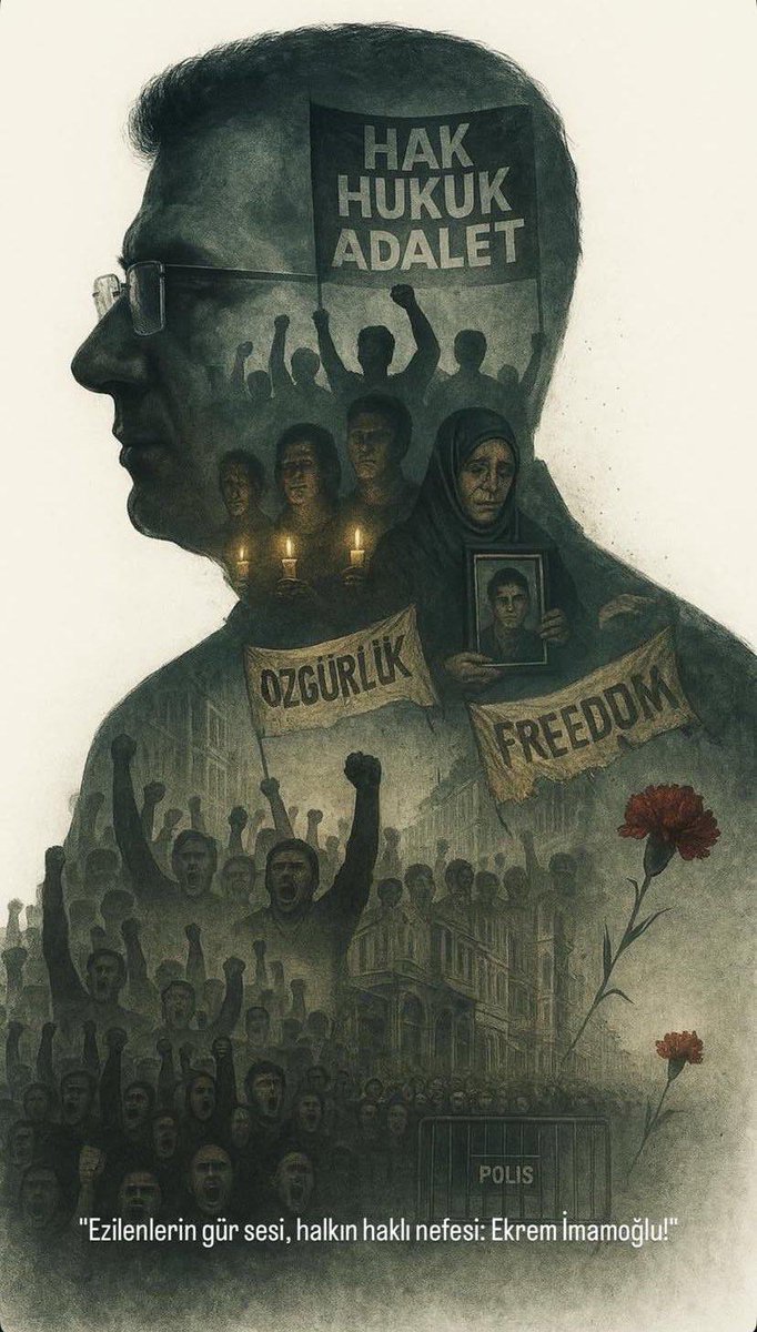 Ben profil resmimi Ekrem imamoğlu sevgimden değiştirmedim!
Tek nedeni! Demokrasiye olan saygımdandır!!!!