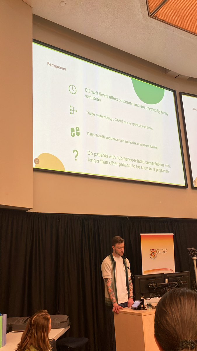 UofC Emergency Medicine Research (@uofcemresearch) on Twitter photo Dr Allen Vorobeichik presents their plan to evaluate whether ED patients with substance related concerns wait longer than others at #EMResearchday2025 Dr Allen Vorobeichik presents their plan to evaluate whether ED patients with substance related concerns wait longer than others at #EMResearchday2025