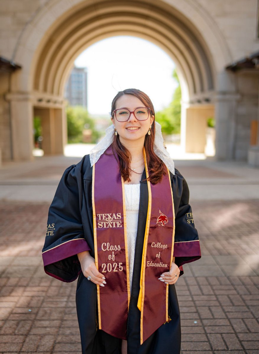 So proud of our ⁦<a href="/txst/">Texas State University</a>⁩ graduate!! And next year… teaching at ⁦<a href="/AdamsVikings/">Adams Junior High</a>⁩ in ⁦<a href="/katyisd/">Katy ISD</a>⁩ ❤️