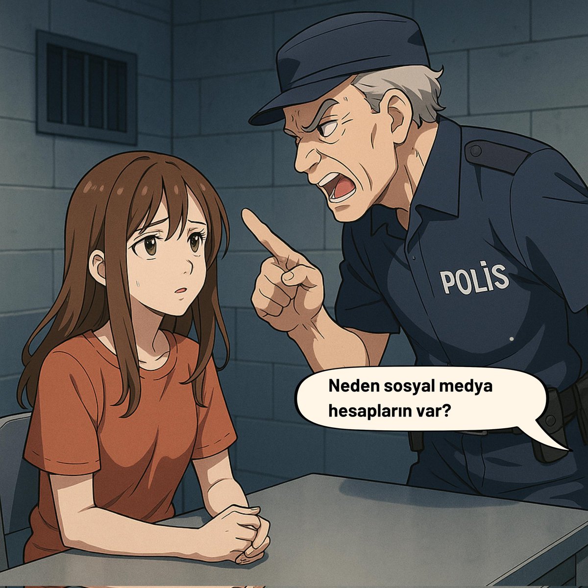 Sorguda "neden sosyal medya hesabın var?" sorusu mu olur?
Bu ülkede düşünmek, konuşmak, paylaşmak suç değil!
<a href="/AliYerlikaya/">Ali Yerlikaya</a> 
<a href="/adalet_bakanlik/">T.C. Adalet Bakanlığı</a> 
#SusmaArtık
GençlikGözaltında