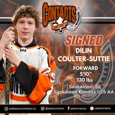 Congratulations to Dilin Coulter-Suttie who was selected 53rd overall by  <a href="/blazerhockey/">Kamloops Blazers</a> in  <a href="/TheWHL/">Western Hockey League</a> draft!

The former S'toon Bobcat led his S'toon Bandits this past season &amp; won the SAAHL scoring title with 87 pts in 29 games!

Dilin will suit up for the <a href="/saskcontacts/">Saskatoon Contacts</a> in 25-26