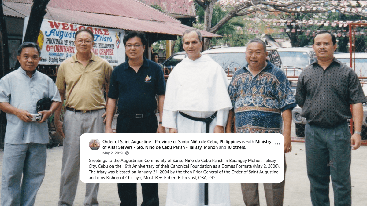 News5PH's tweet photo. POPE LEO XIV SA CEBU

#Throwback picture ni Cardinal #RobertFrancisPrevost na ngayo'y si Pope Leo XIV nang bumisita siya sa Santo Niño de Cebu Parish sa Cebu noong January 31, 2004. #News5 https://t.co/BeFvyOfzKU