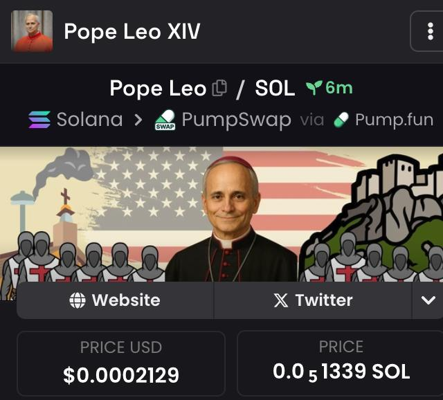 LayerOneLf's tweet photo. @charliekirk11 New pope S787V8QVCouCvpRgyo1UNYJ9nrrnRFTqMxopMetpump https://t.co/y1SUcChmzZ
