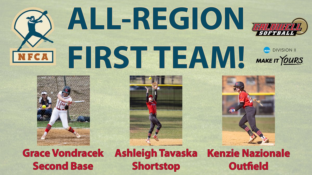 Caldwell Athletics (@caldwellcougars) on Twitter photo Vondracek, Tavaska, Nazionale Earn <a href="/NFCAorg/">National Fastpitch Coaches Association</a> DII All-East Region Honors; Three standouts all now elligible for All-America Ballot
caldwellathletics.com/news/2025/5/8/… Vondracek, Tavaska, Nazionale Earn <a href="/NFCAorg/">National Fastpitch Coaches Association</a> DII All-East Region Honors; Three standouts all now elligible for All-America Ballot
caldwellathletics.com/news/2025/5/8/…