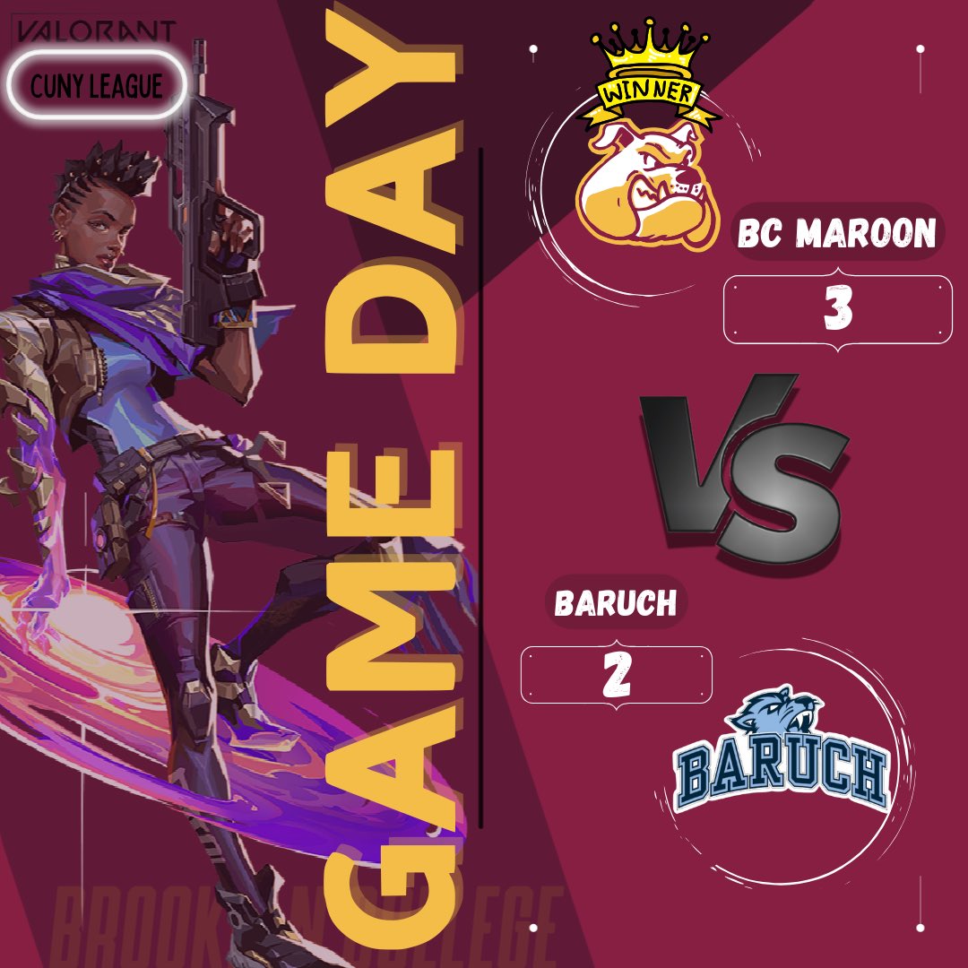 ‼️VALORANT CUNY LEAGUE SEMI-FINALS‼️

BC Maroon vs Baruch (3-2)