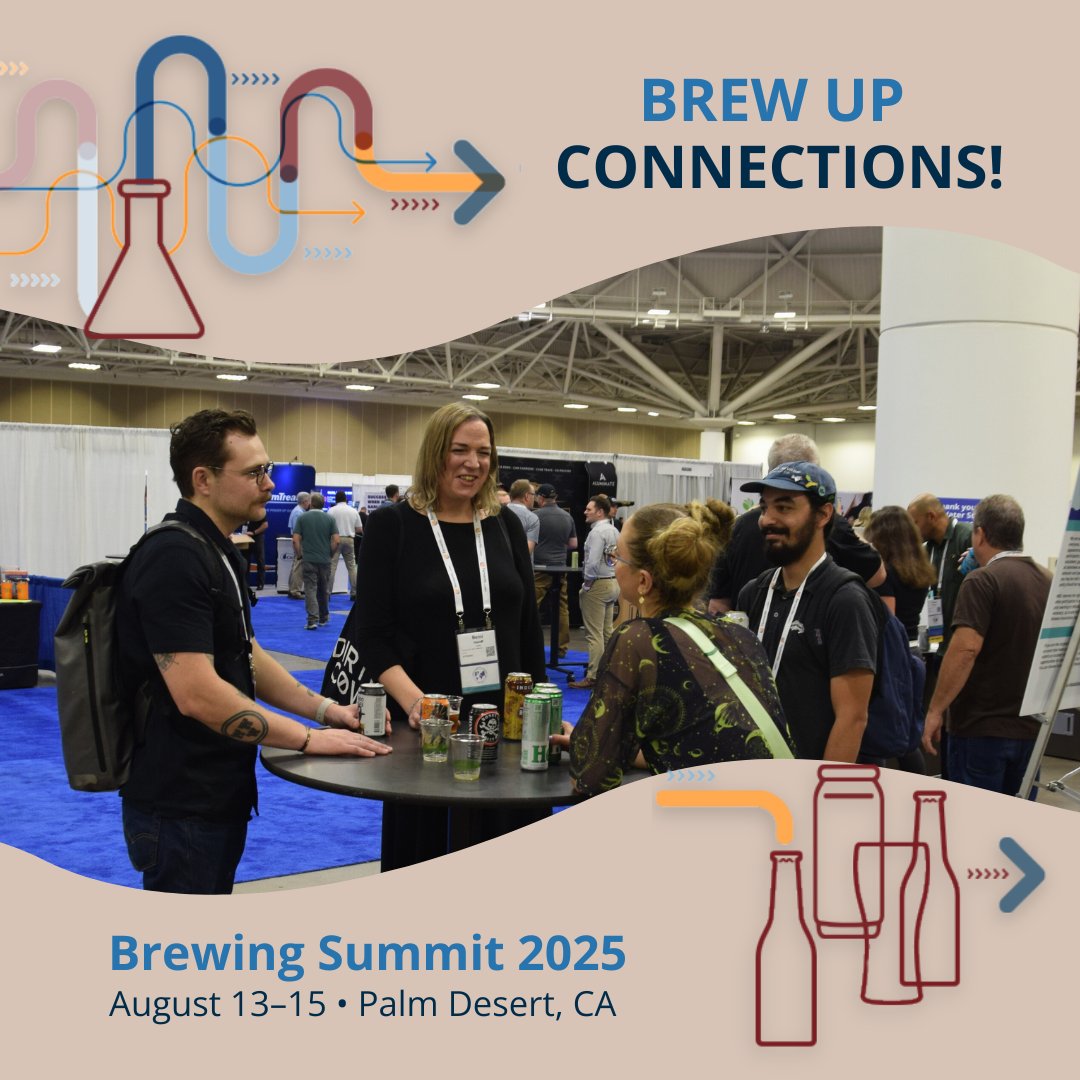 Brew up connections that matter at #BrewingSummit2025! Connect with fellow professionals over coffee, lunch, or happy hour. Don't miss the Celebration Party, Hospitality Suite, and Poster Sessions. Register now: bit.ly/3GYANUH

#Networking #BrewingScience