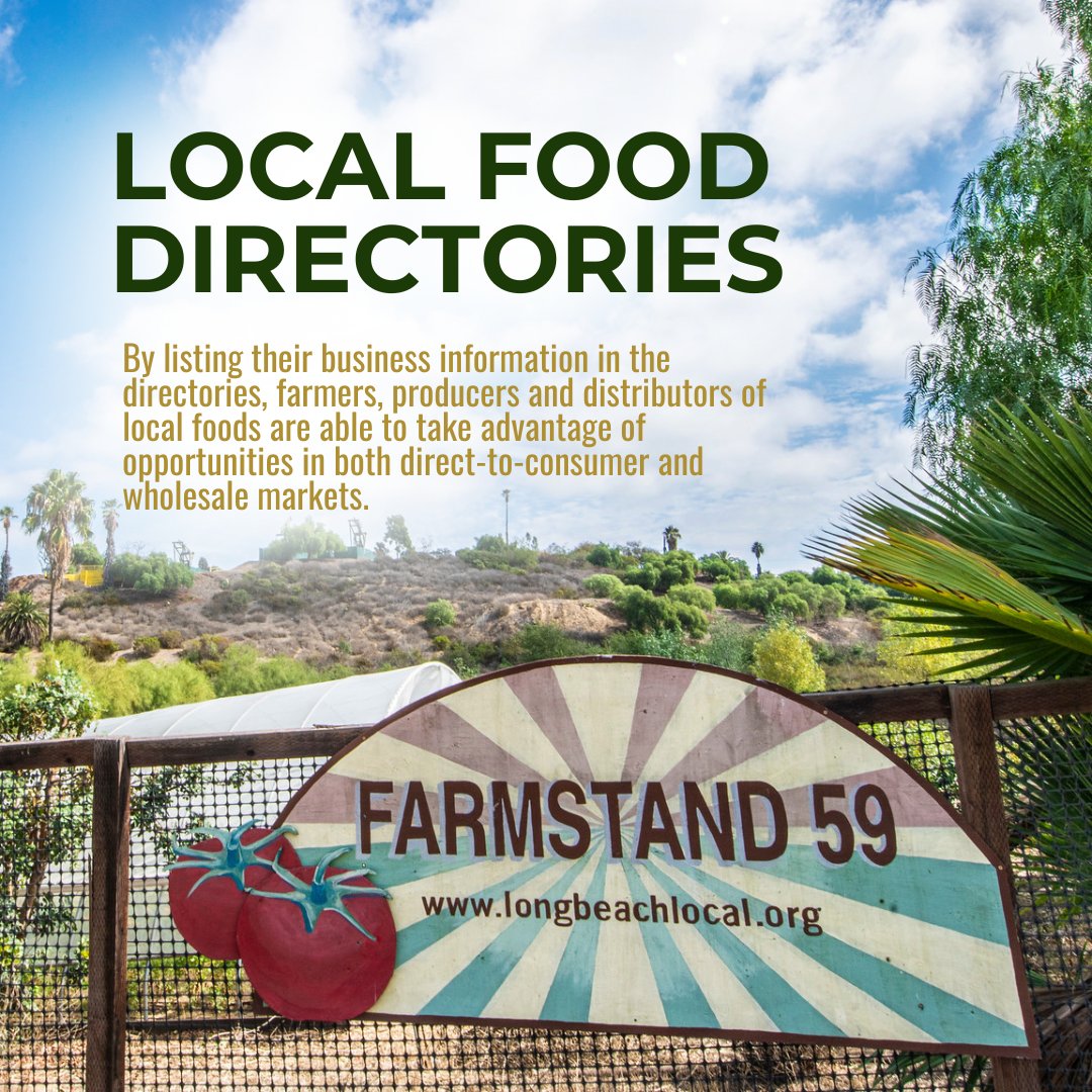Farmers, producers and distributors of local foods can list their information in the USDA Local Food Directories to take advantage of opportunities in both direct-to-consumer and wholesale markets. #SmallBusinessWeek bit.ly/4fAsUld
