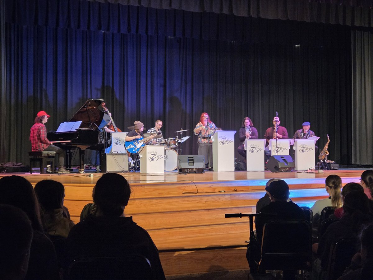Students from FCMS were selected to attend the CESA 10 Music Collaboration's "Meet the Music." They were treated to special performances by UWEC's "Impromptu" A cappella ensemble, as well as Cathy Reitz and 7Swing, a classic blues and jazz band. 🎼🎵

#GoCrickets