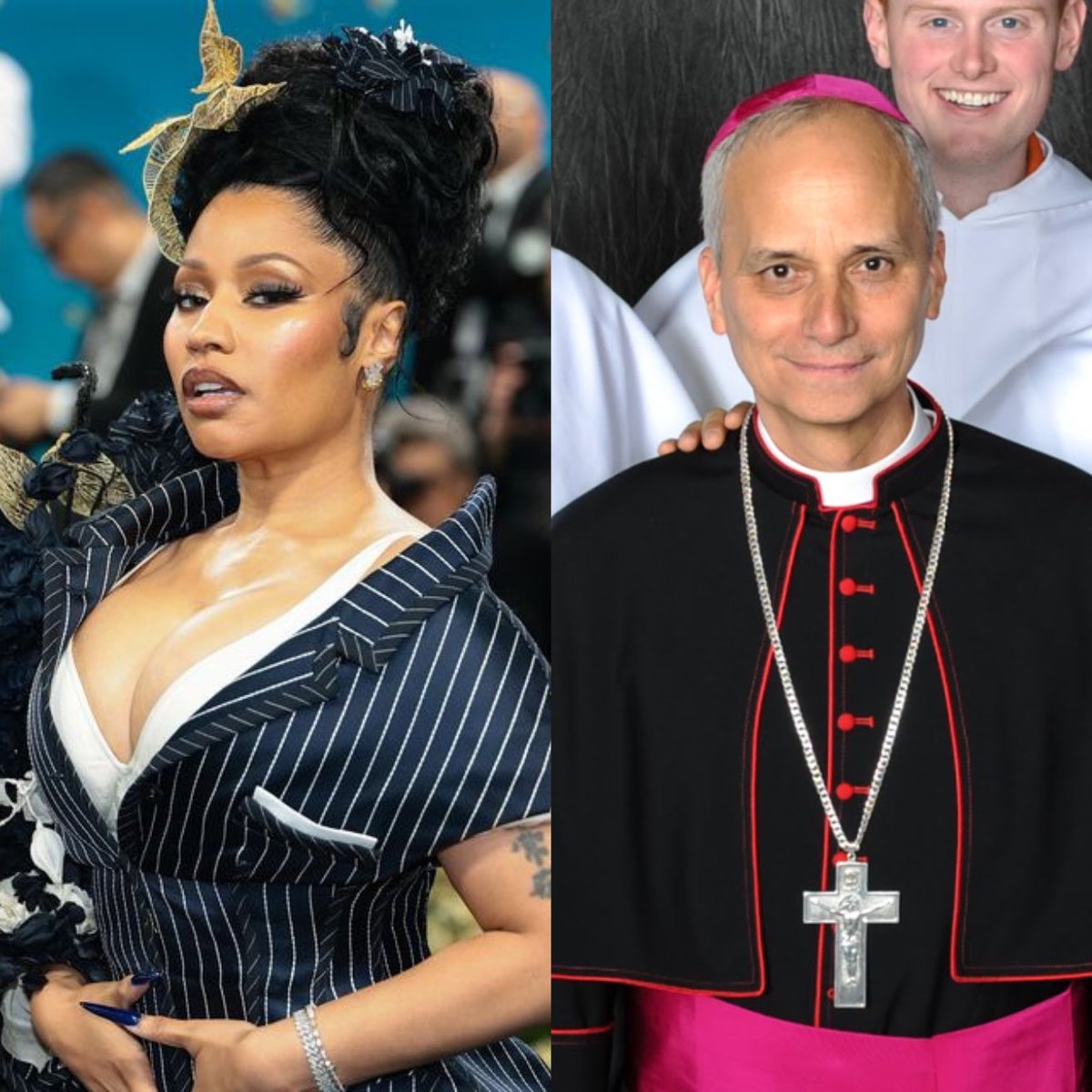 DropPopNet's tweet photo. Pope Robert Francis Prevost has followed Nicki Minaj on X/Twitter. https://t.co/Bbcwu6I1YE