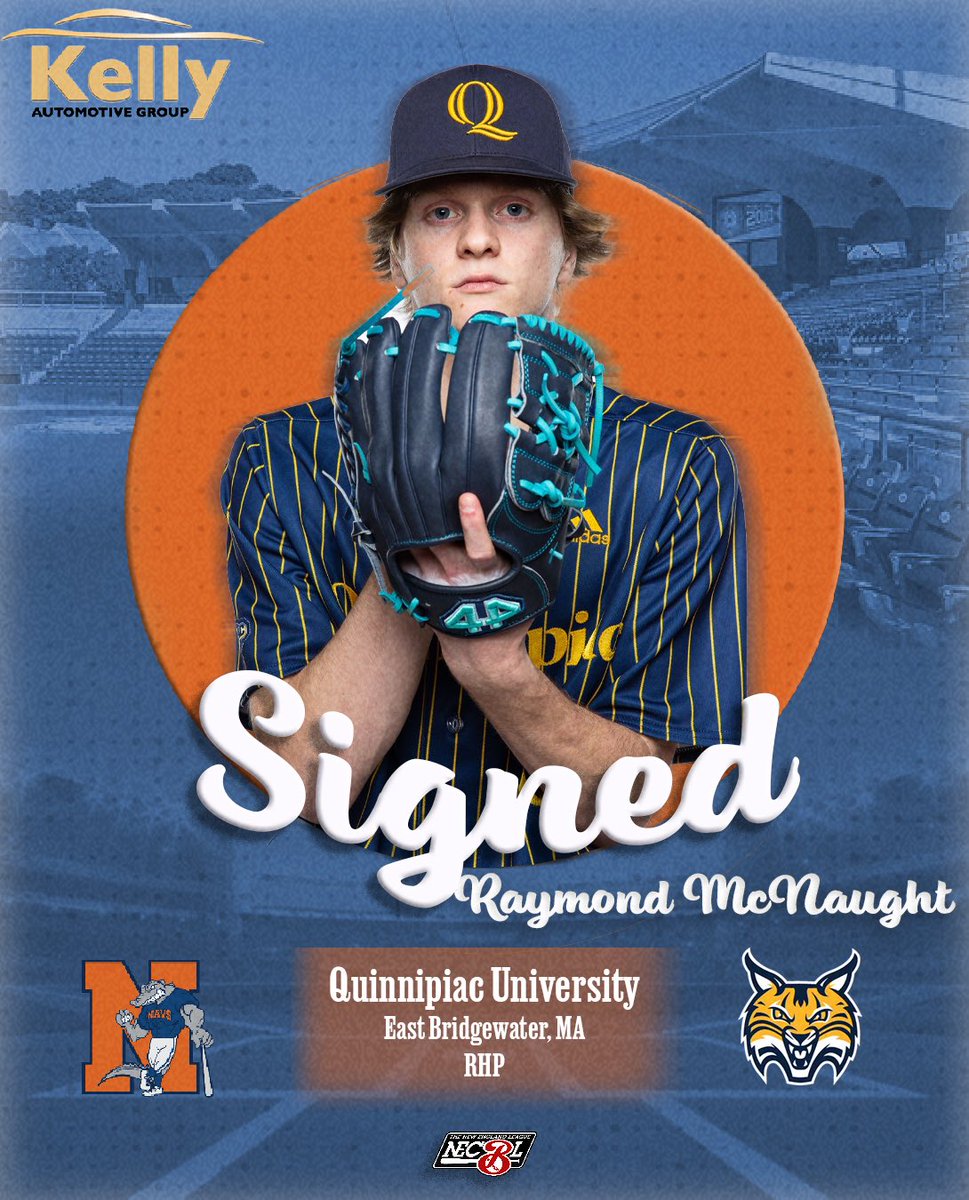 🤝 𝐌𝐄𝐄𝐓 𝐓𝐇𝐄 𝟐𝟎𝟐𝟓 𝐍𝐀𝐕𝐒 ⚾️

We've got a Bobcat back on the #NavsNation pitching staff as Raymond McNaught joins us in 2025!

The East Bridgewater native made 18 appearances as a <a href="/TheQBaseball/">Quinnipiac Baseball</a> freshman and has prior summer experience in the Futures League.

#NECBL