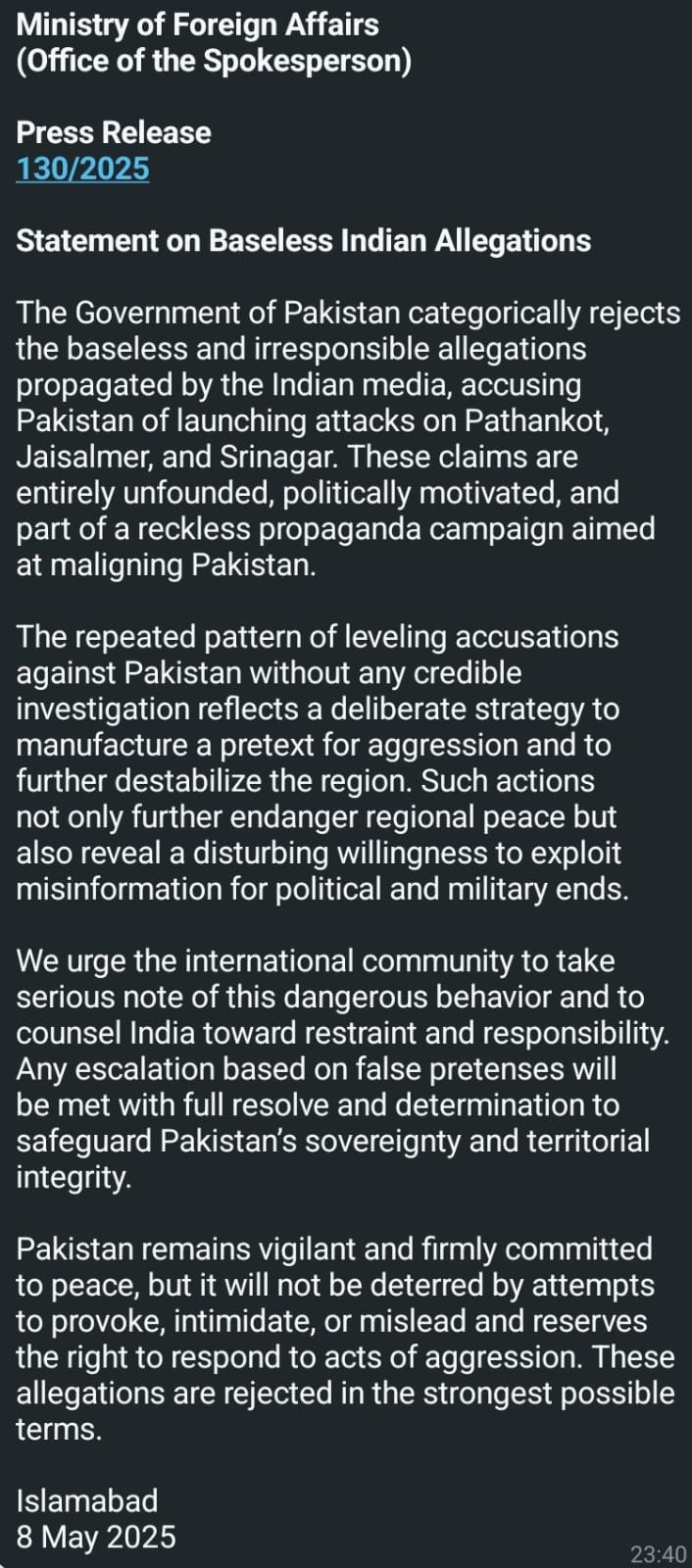India and Pakistan Diplomat
