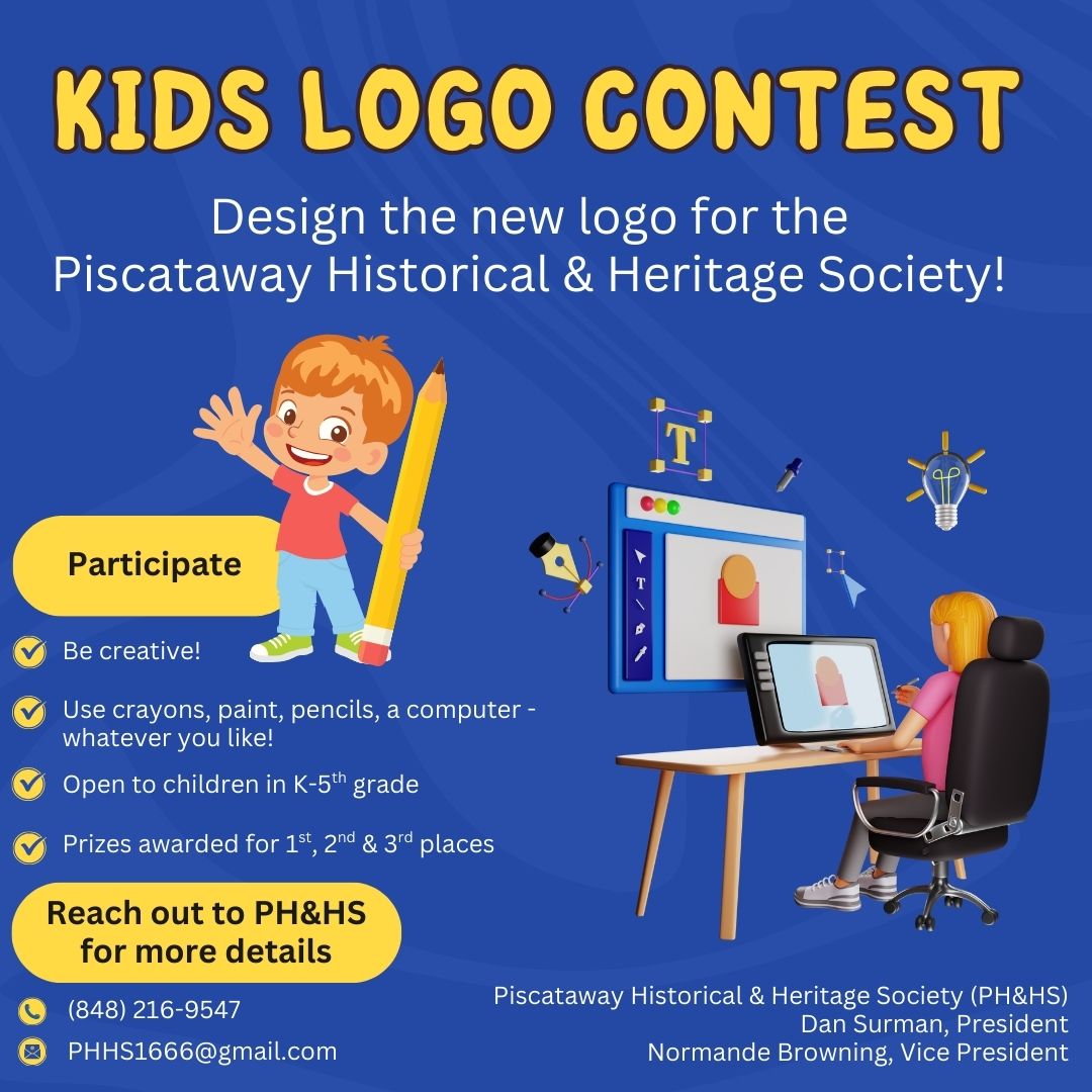 Attention kids in kindergarten-5th grade! Design the new logo for the #Piscataway Historical &amp; Heritage Society!