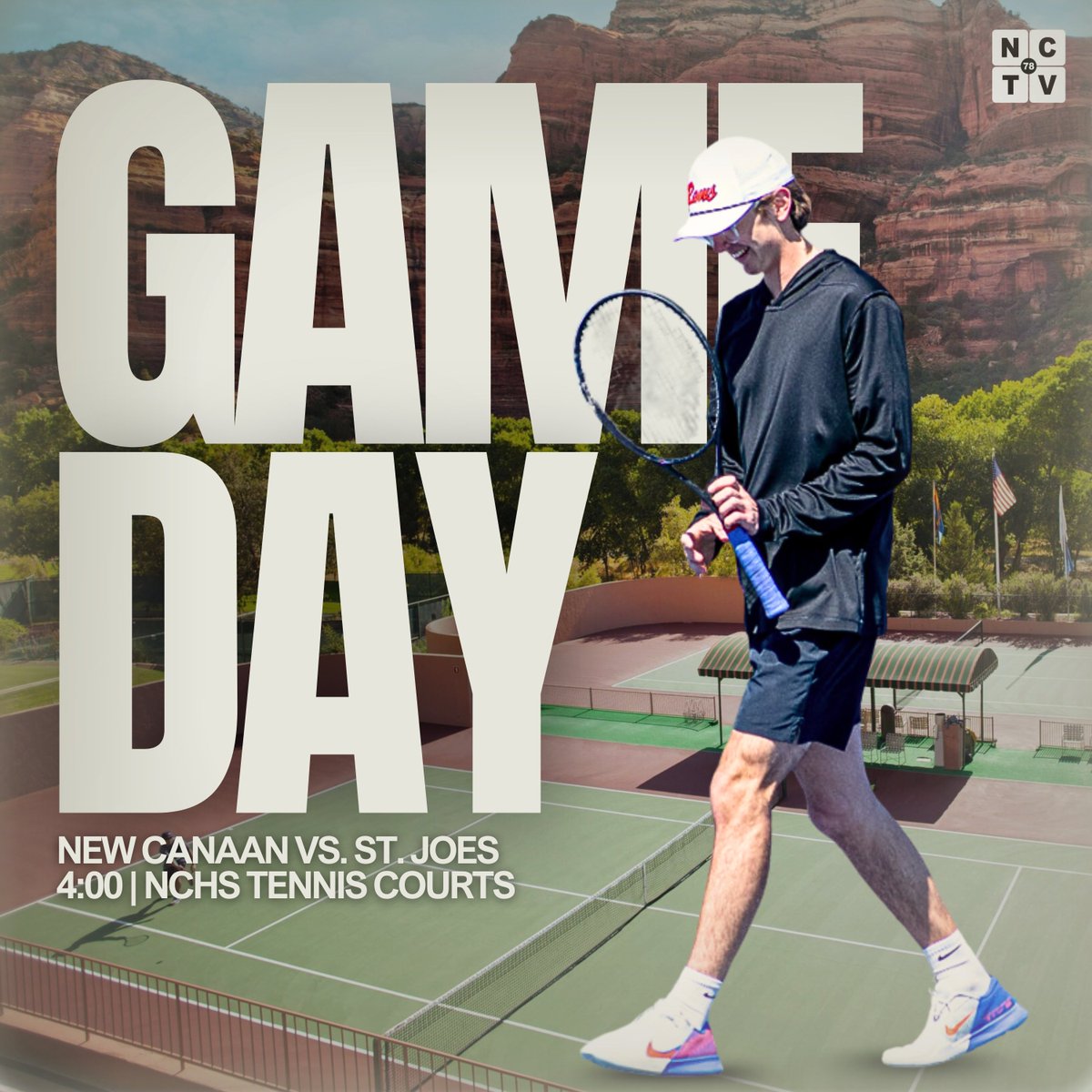 Check out Boys Tennis in action today at home against St. Joseph! The team, led by Jackson Mountford, has been on fire and is looking to continue their hot streak. #nctv78